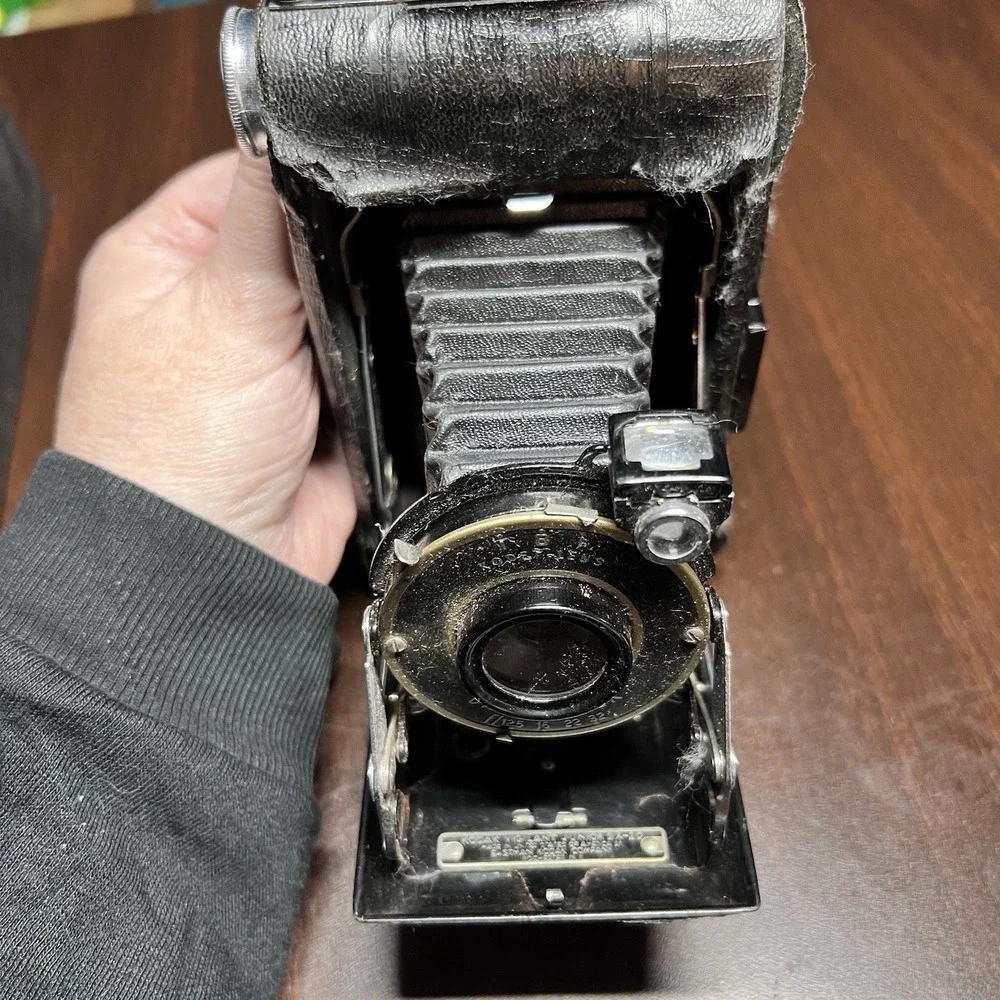 Vtg Kodak‎ Vigilant Junior Six-20 Folding Camera w Box Guides Kodet Lens *AS-IS*